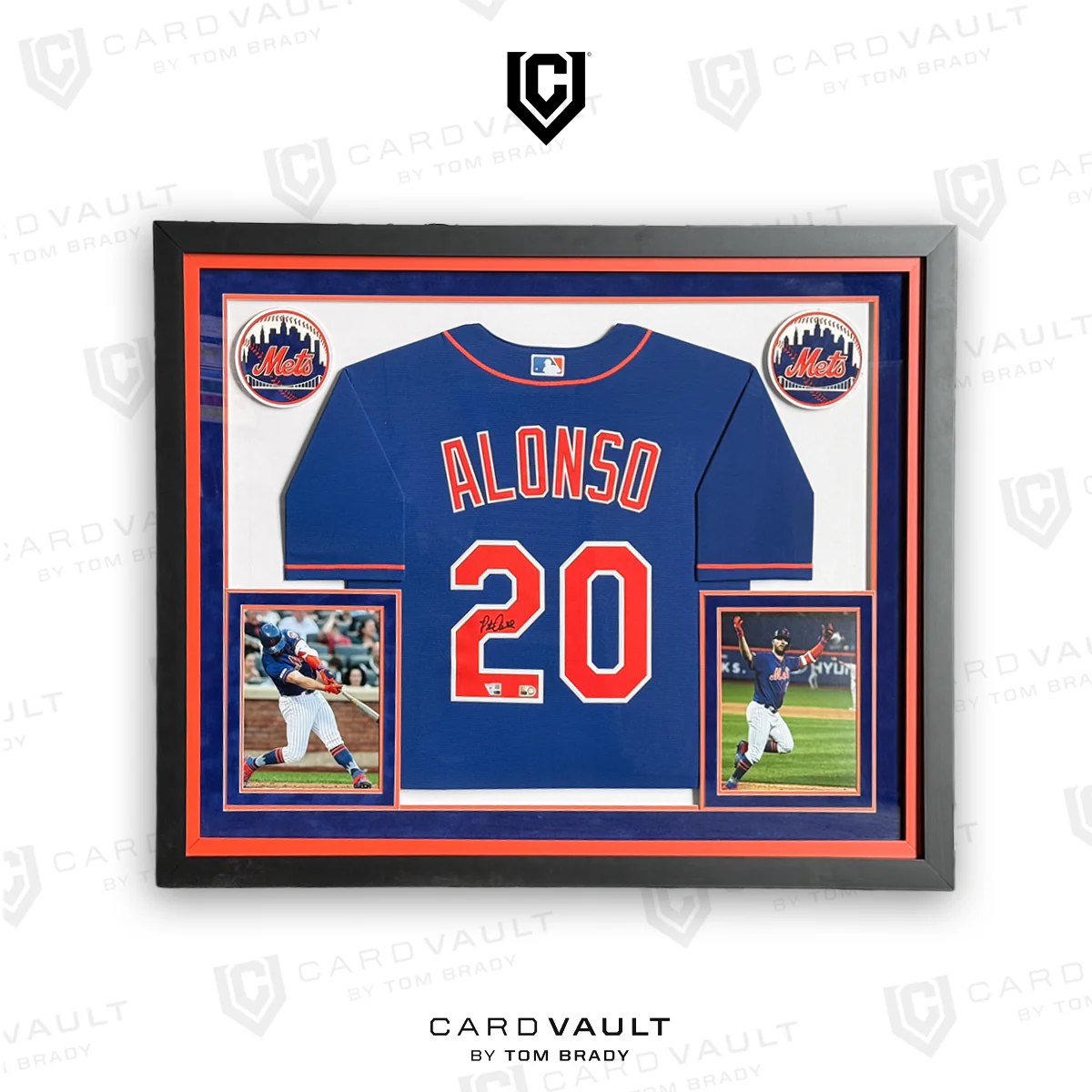 Pete Alonso New York Mets Fanatics Authentic Autographed Deluxe Framed Blue Nike Replica Jersey